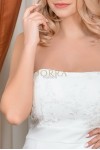 Rochie de ocazie ivoire Katalin din dantela si tripluvoal